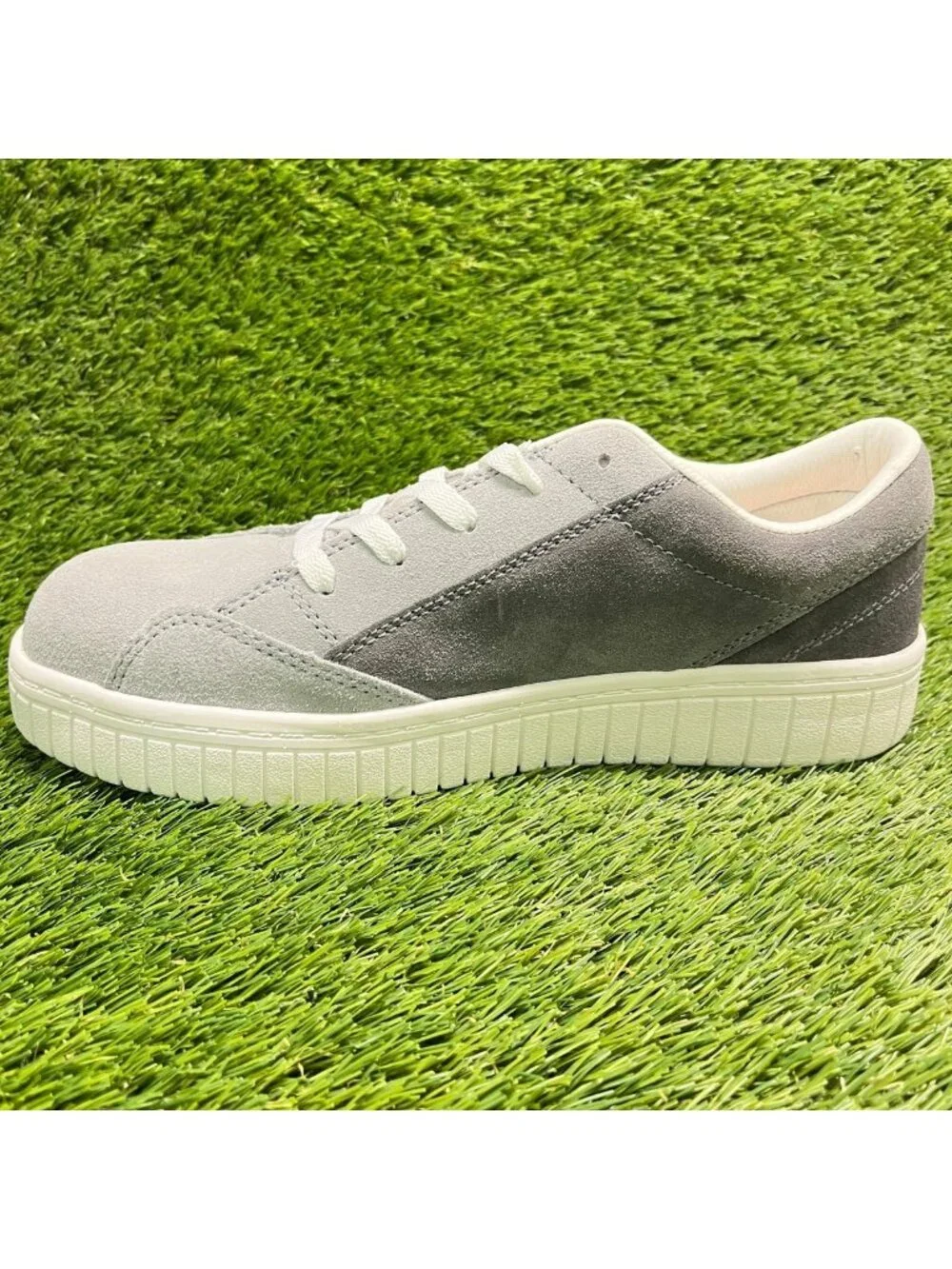 Airwalk Camino Mens Size 9 Gray White Black Composite Toe Safety Work Shoes